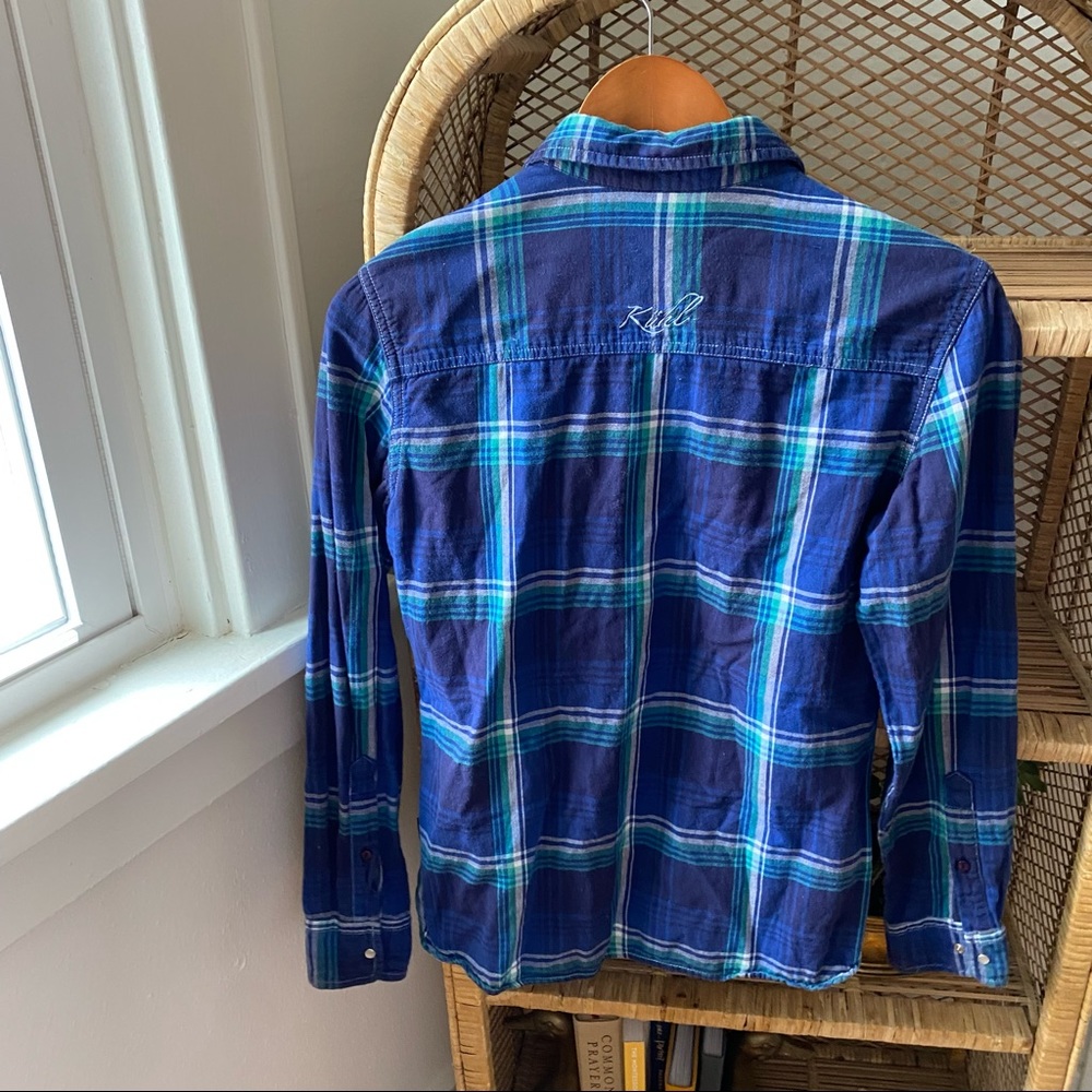 Kuhl Plaid Button Down heavier cotton  Top - Picture 7 of 8